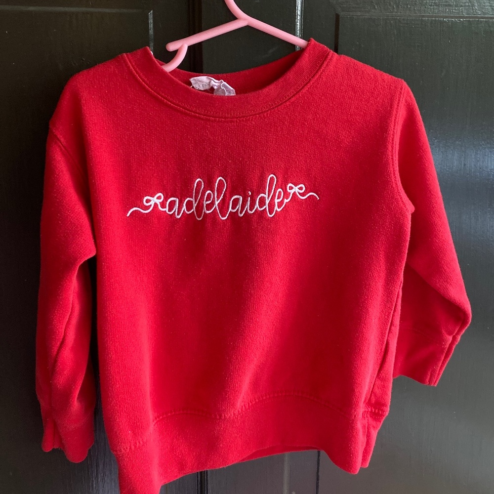 Adelaide embroidered bow sweatshirt